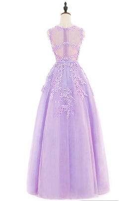 Beautiful Purple Ball Gown Tulle Long Party Dress, A-line Prom Dress