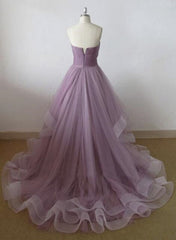 Glam Tulle Sweetheart Floor Length Formal Gowns, Charming Prom Gowns, Women Formal Dresses