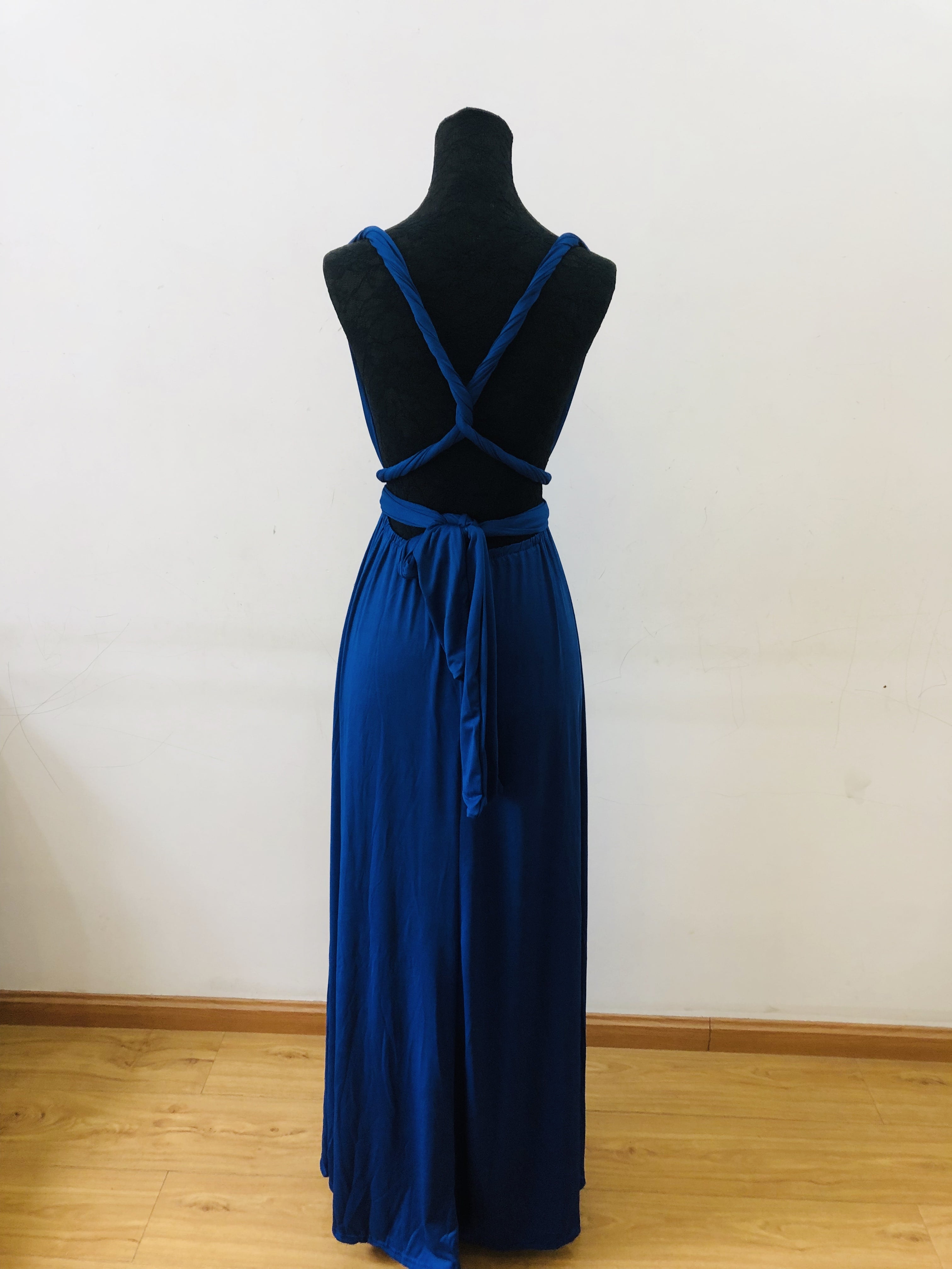 Long Dark Blue Multi-Way Bridesmaid Dress, Women Summer Dress,Converti Cutedressy Long Dark Blue Multi-Way Bridesmaid Dress, Women Summer Dress,Converti Cutedressy