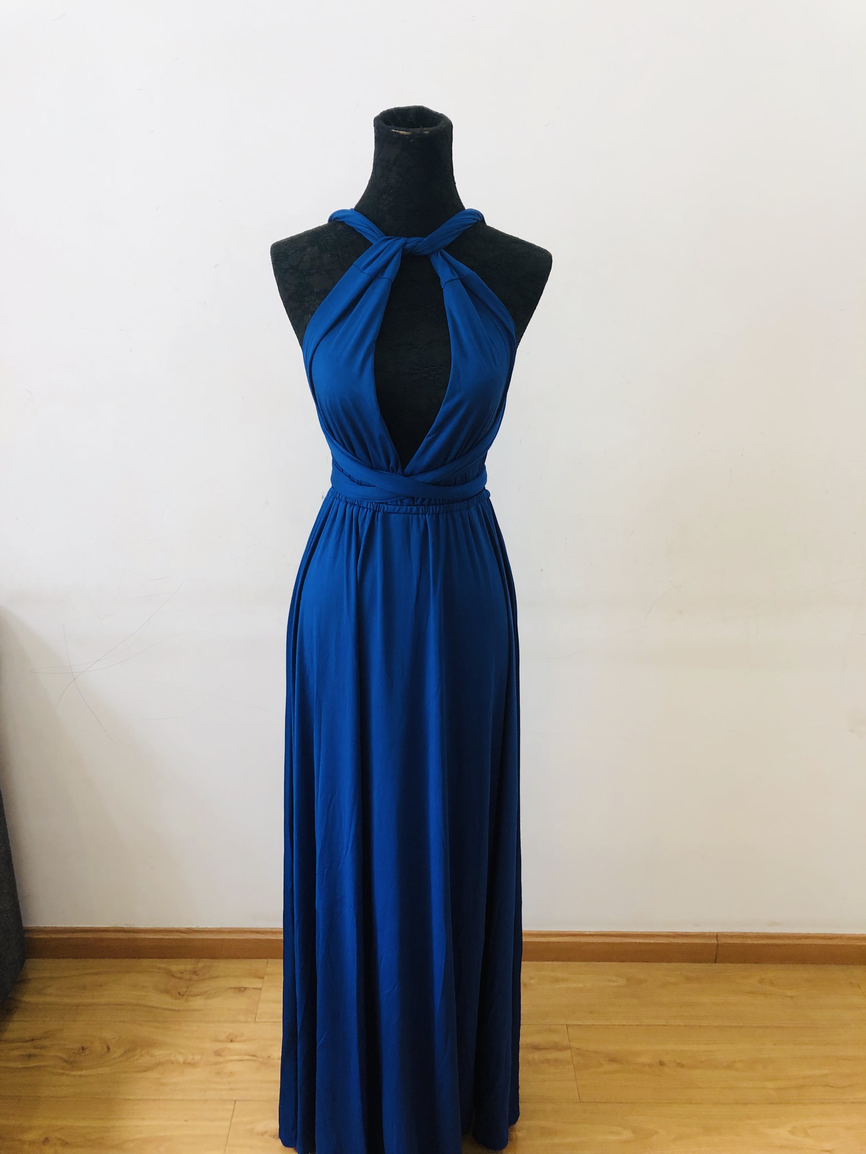 Long Dark Blue Multi-Way Bridesmaid Dress, Women Summer Dress,Converti Cutedressy Long Dark Blue Multi-Way Bridesmaid Dress, Women Summer Dress,Converti Cutedressy