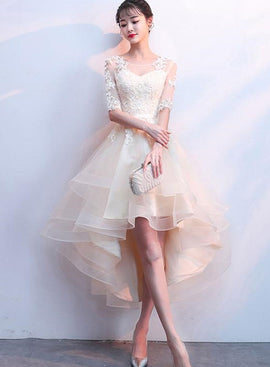 champagne homecoming dress