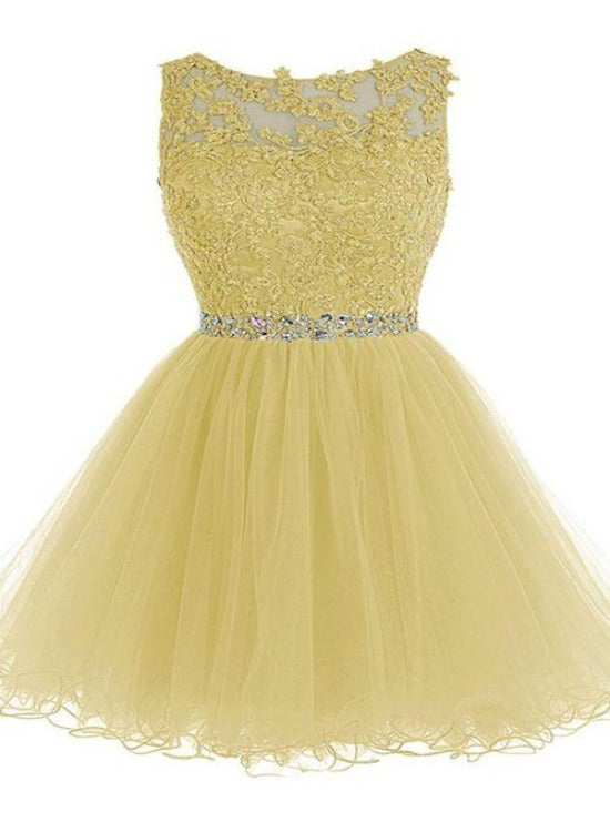 Cute A-line Tulle Short Party Dress, Homecoming Dress – Cutedressy