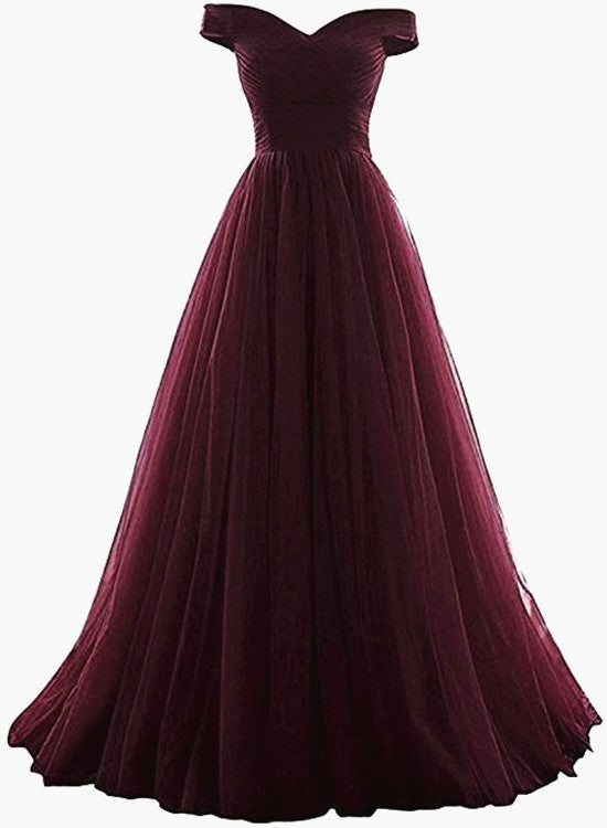 Beautiful Tulle Sweetheart Floor Length Formal Dress , Cute Party Dresses
