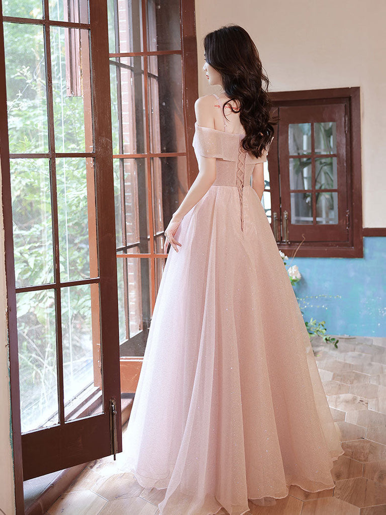 Off Shoulder Pink Party Dress Short Prom Dress Birthday Dress