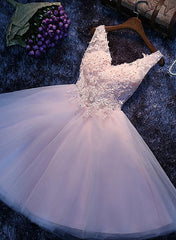 lovely pink v-neckline party dress 2020