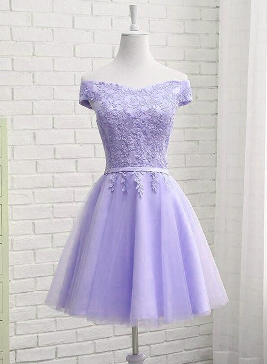 Simple Tulle and Lace Knee Length Party Dress , Formal Dresses , New Party Dress