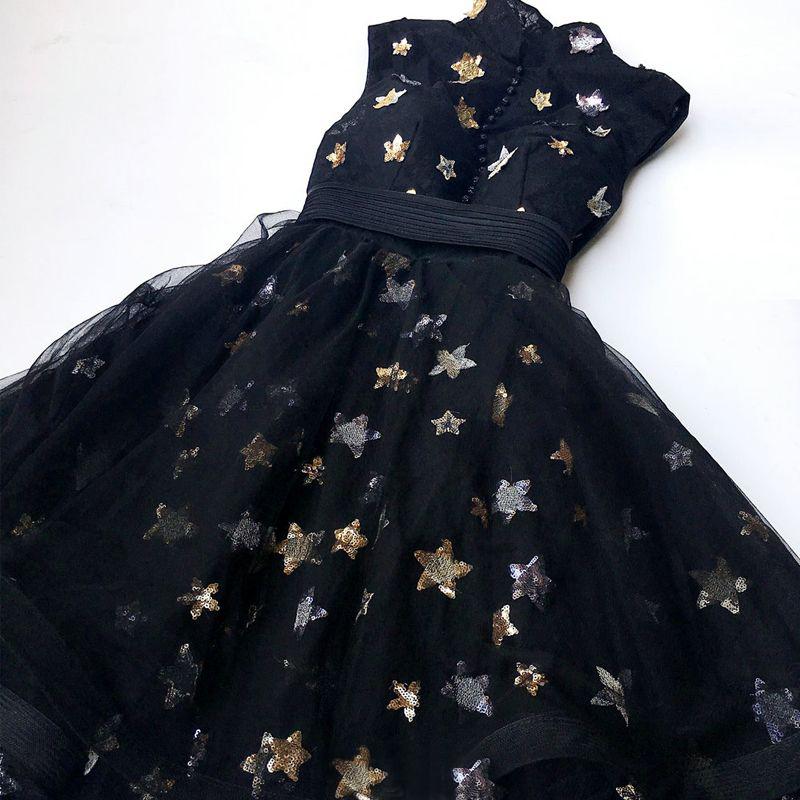 Cute A-line High Neck Homecoming Dresses Black Short Prom Dress, Cute Homecoming Dress