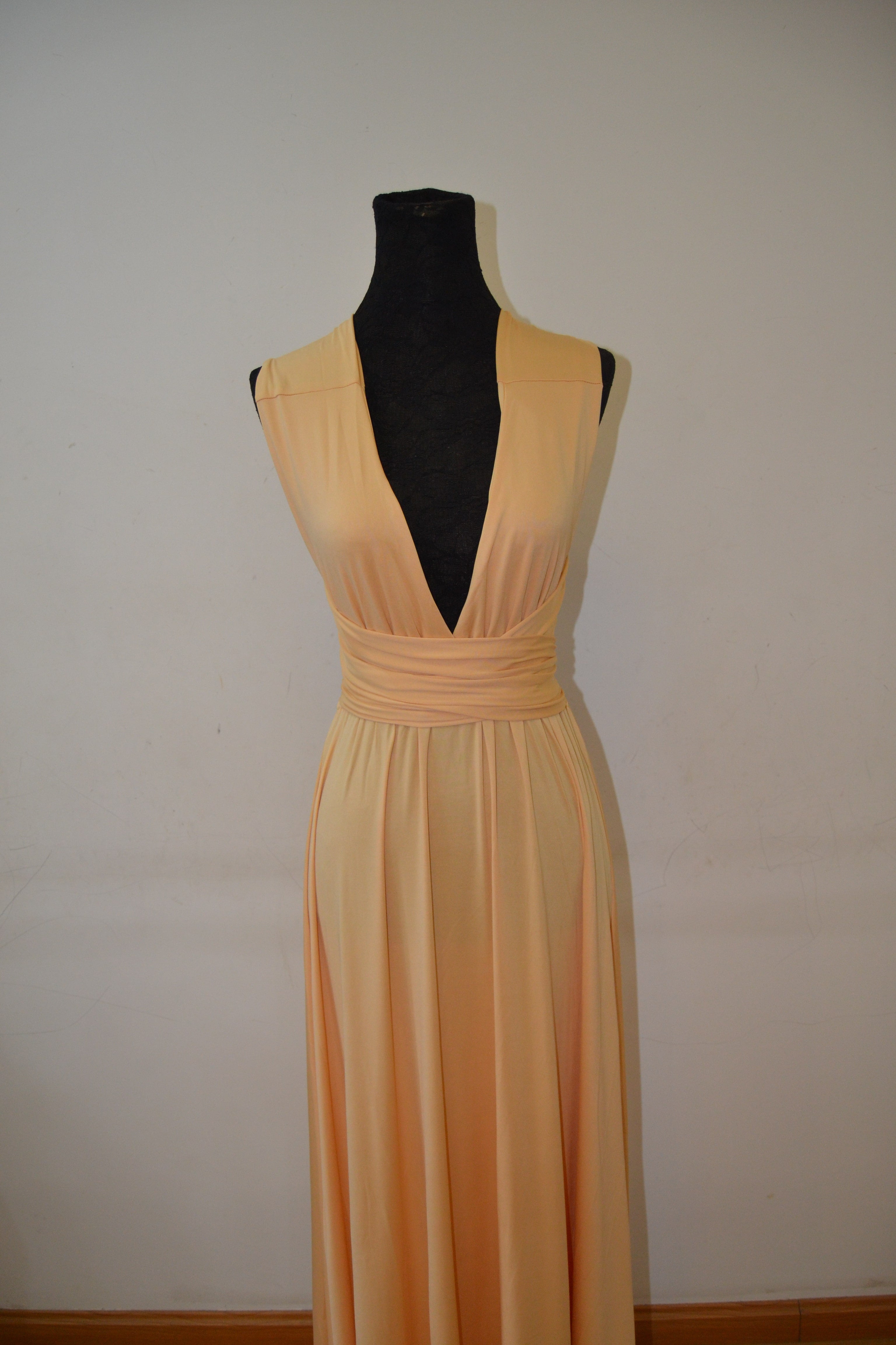 Long Spandex Light Champagne Multi Way Bridesmaid Dress, Convertible D Cutedressy Long Spandex Light Champagne Multi Way Bridesmaid Dress, Convertible D Cutedressy