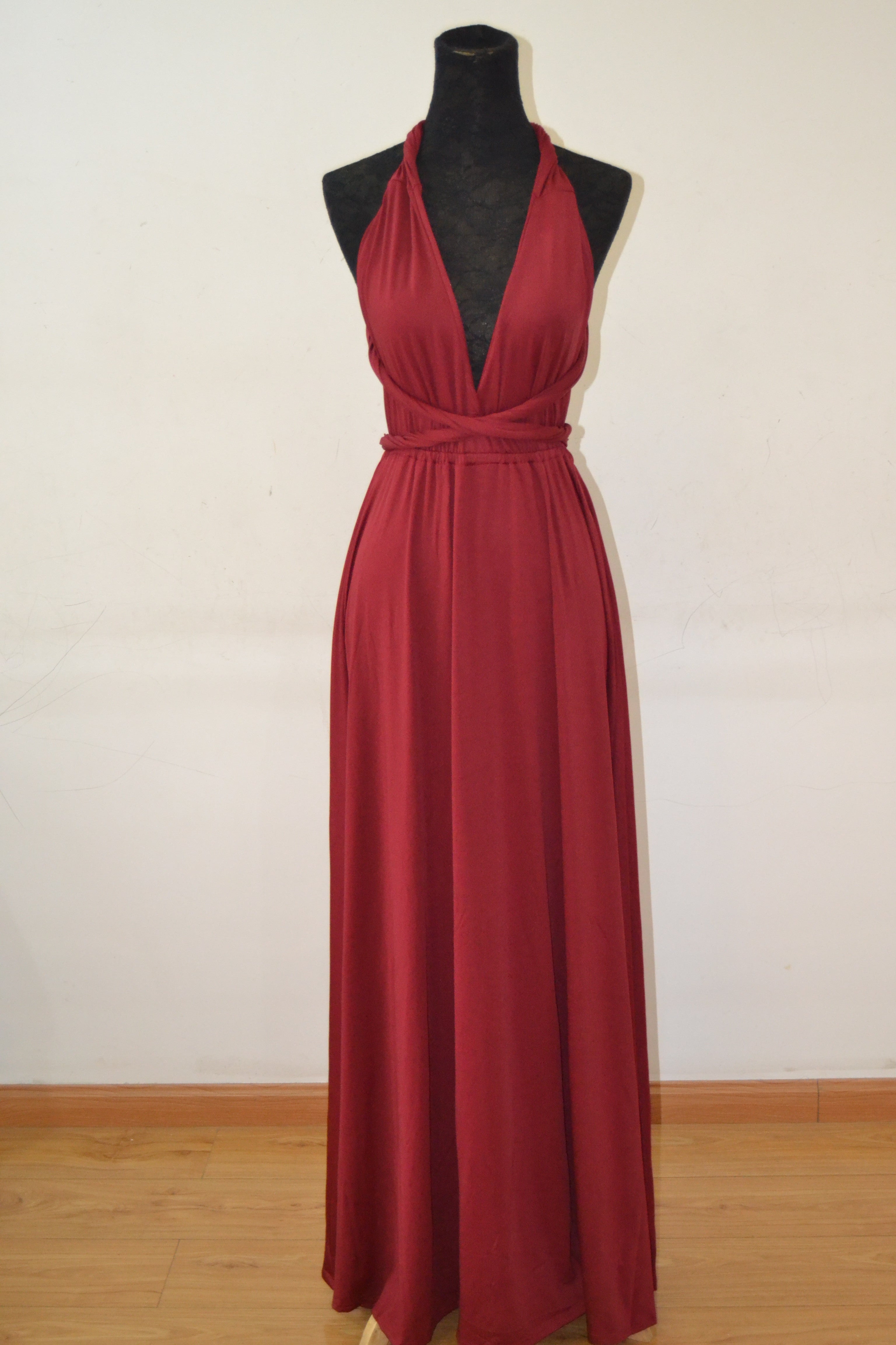New Spandex Wine Red Multi Way Bridesmaid Dress, Women Summer Dress,Co Cutedressy New Spandex Wine Red Multi Way Bridesmaid Dress, Women Summer Dress,Co Cutedressy