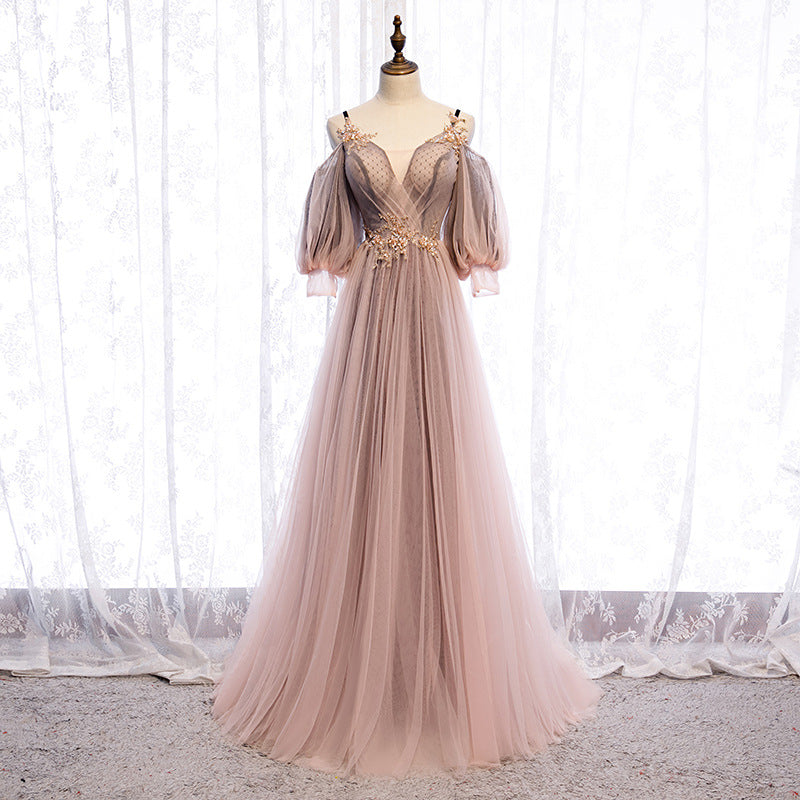 Dark Pink Color Digital Printed Organza Silk Gown - Clothsvi