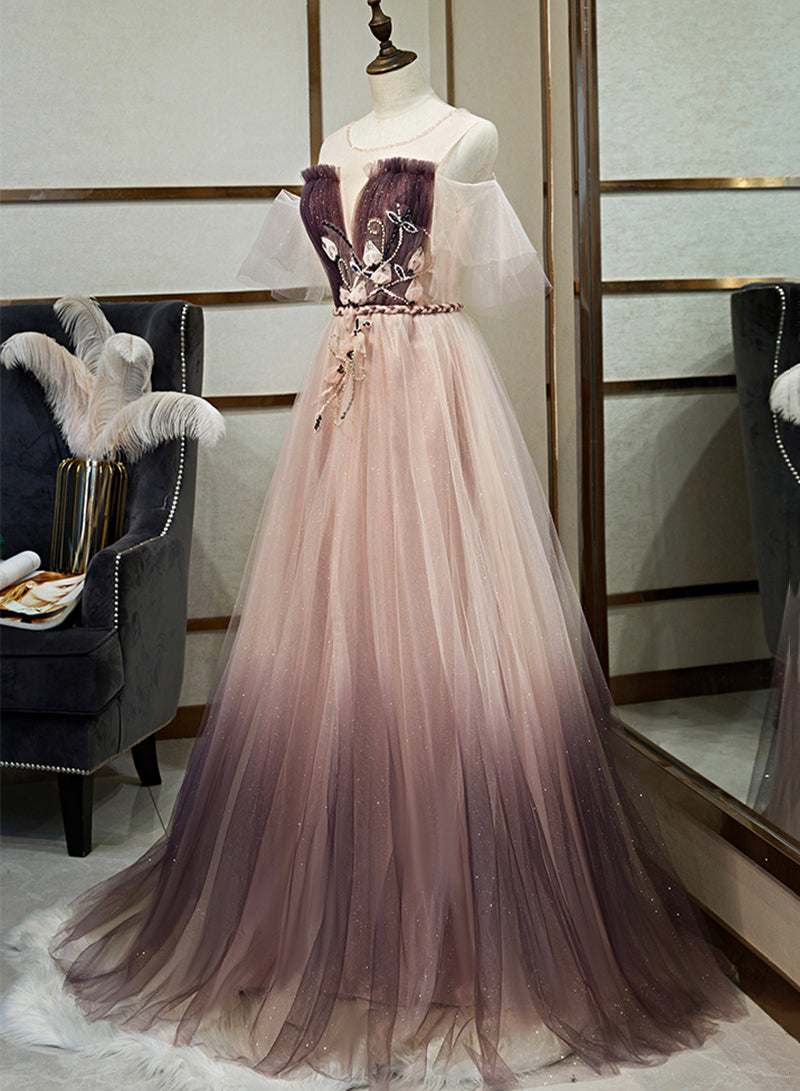 Fashionable Pink Off Shoulder Graident Long Lace Party Dress Evening D Cutedressy Fashionable Pink Off Shoulder Graident Long Lace Party Dress Evening D Cutedressy