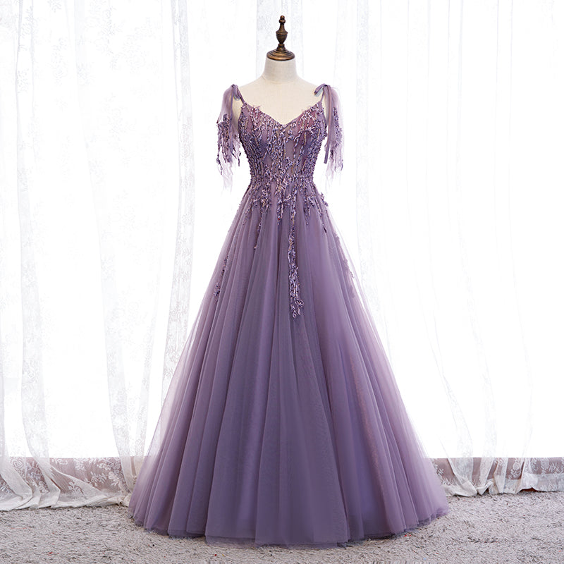 dark purple beaded prom dress Queendancer Women Sparkly Dark Purple Long Corset Prom Dress with Ruffles Princess Beaded A Line Sweetheart Formal Dress queendancer