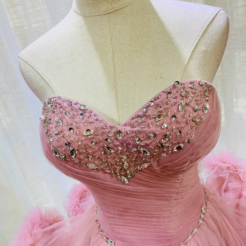 Lovely Pink Sweetheart Beaded Short Cocktail Dress, Pink Homecoming Dress Party Dress