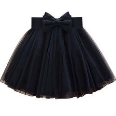 Cute Black High Quality Mini Skirt with Belt, Lovely Tulle Skirts