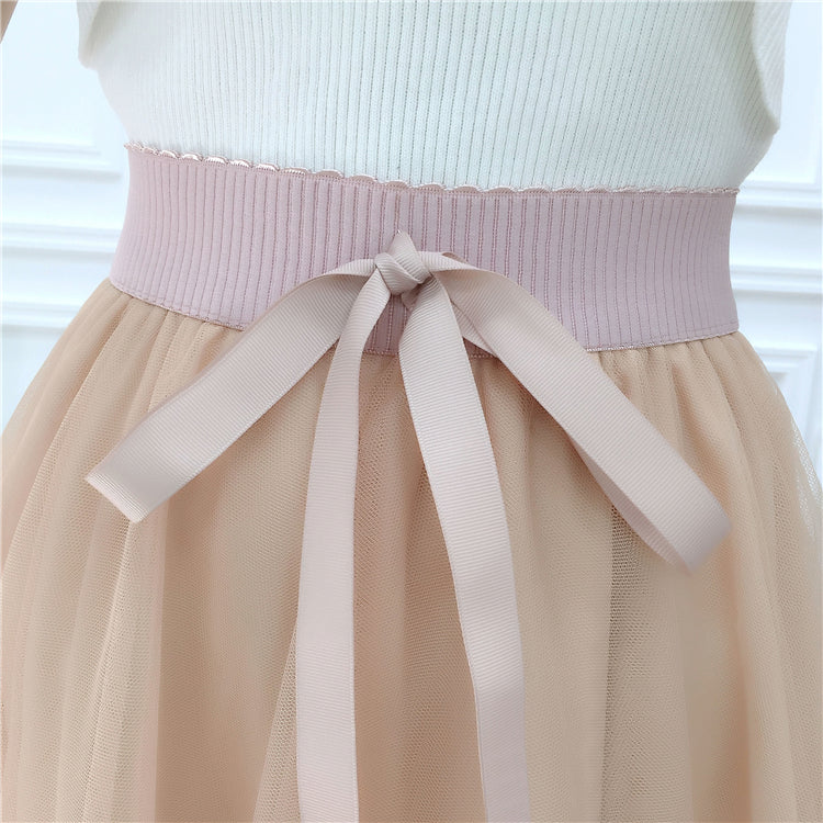 Cute Tulle Skirt with Bow, Lovely Tulle Summer Mini Skirt