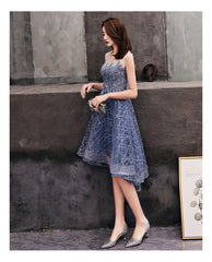 Cute Grey High Low Party Dress, New Formal Dress