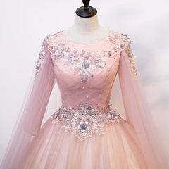Beautiful Pink Ball Gown Formal Dress, Prom Gown