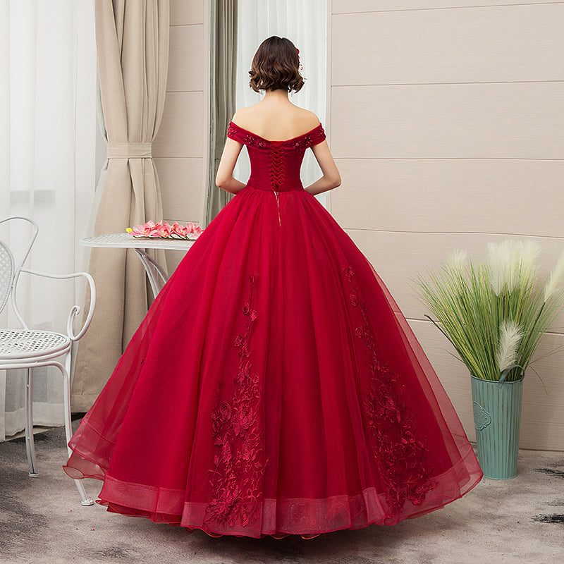 Beautiful Wine Red Sweetheart Long Party Dresses Prom Dress, Dark Red Cutedressy Beautiful Wine Red Sweetheart Long Party Dresses Prom Dress, Dark Red Cutedressy