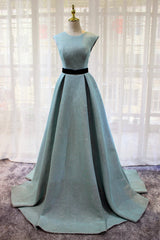 Blue Round Neckline A-line Party Dress , Gorgeous Formal Dress
