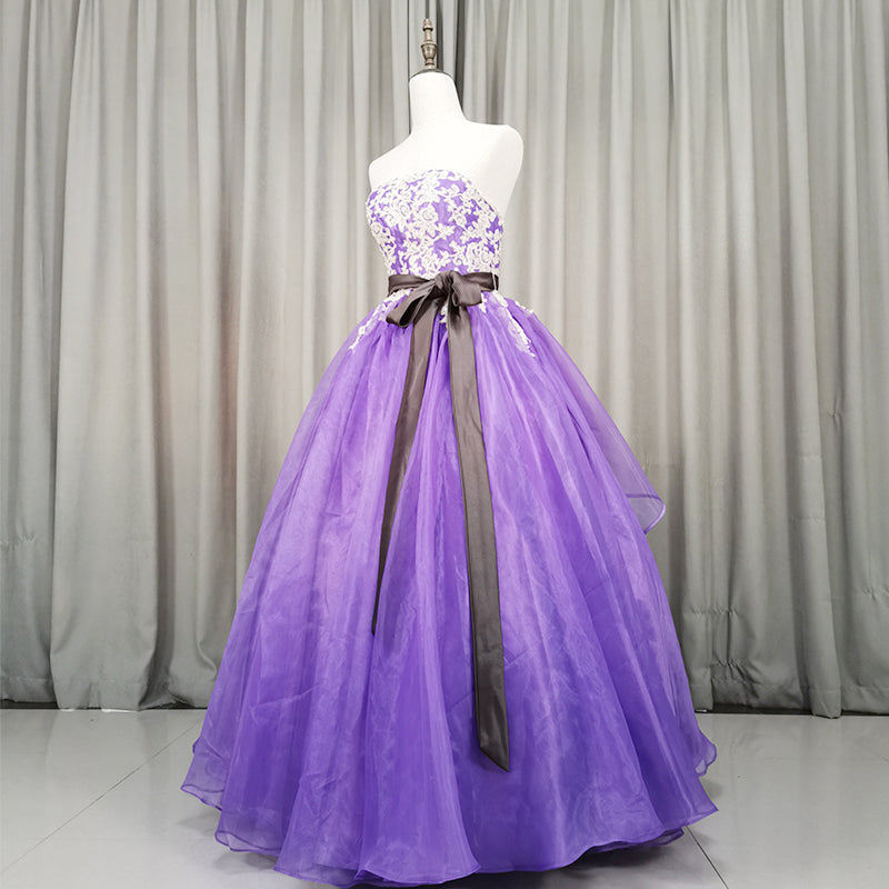Charming Handmade Organza Purple Sweet 16 Gown, Party Dress Cutedressy Charming Handmade Organza Purple Sweet 16 Gown, Party Dress Cutedressy