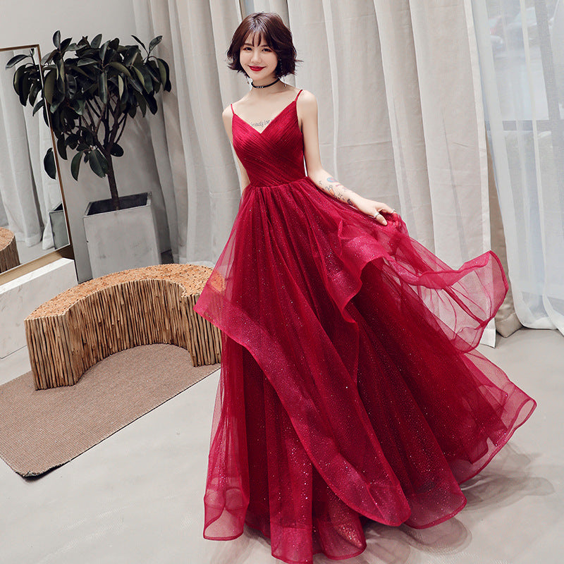 A-Line Long Sleeves Red Evening Dress Prom Dress - Cheap Prom Dress,Evening  Dress & Wedding Dress online|Isueer