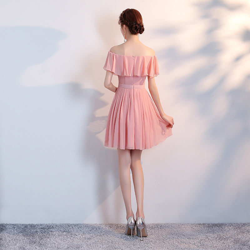 light pink ruffle bridesmaid dress Blush Pink Bridesmaid Dress Chiffon Size XL