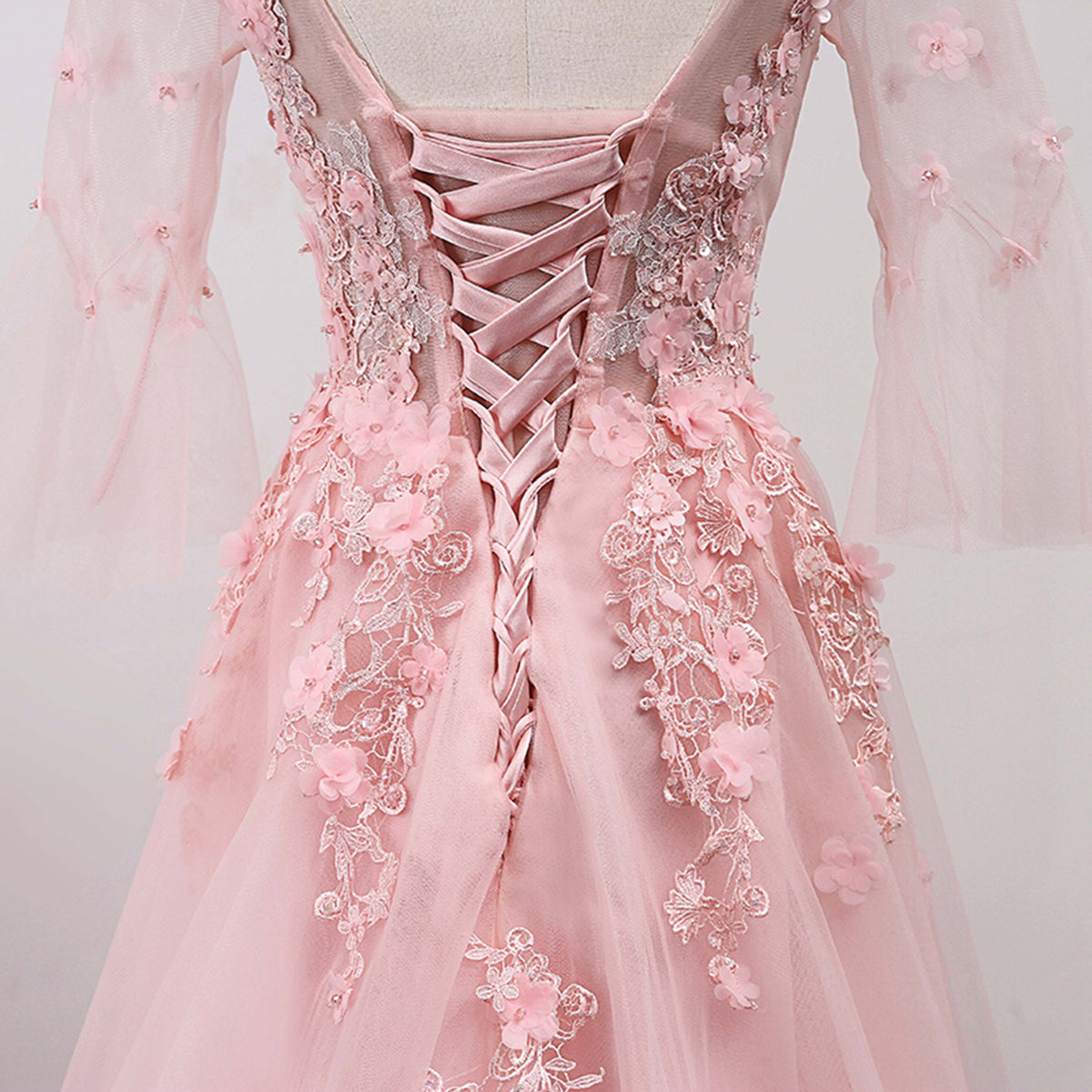 light pink sweetheart neckline prom dress Pink Sweetheart Neck Tulle Beads Long Prom Dress, Pink Evening Dress US 16 / Custom Color