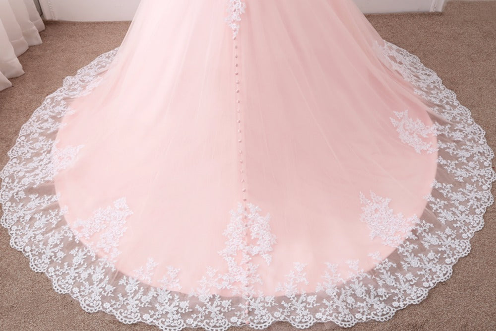 Pink Puffy Ball Gown Princess Sweetheart Tulle Formal Dress with White Cutedressy Pink Puffy Ball Gown Princess Sweetheart Tulle Formal Dress with White Cutedressy