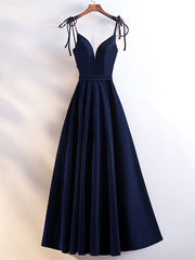 Beautiful Velvet Party Dress, Straps Long Prom Dress