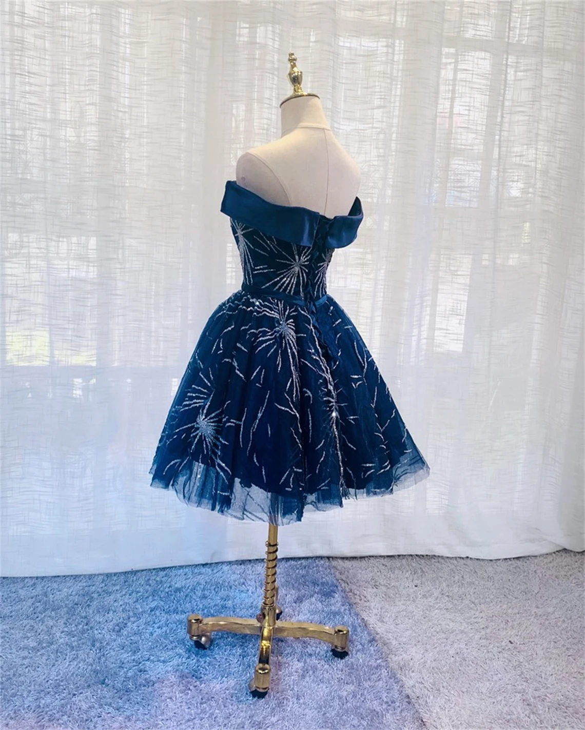 navy short homecoming dresses Dark Navy Homecoming Dresses,Short Homecoming Dress,Homecoming Dress for Teens,HC00013, US4 / Dark Navy