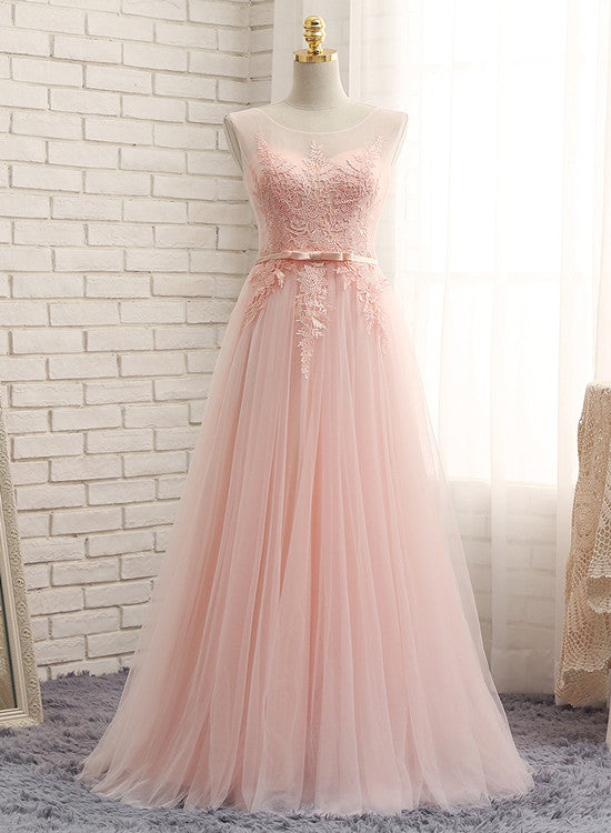 Light Pink Bridesmaid Dresses, Long Formal Gowns, Cute Party Dresses