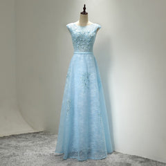 Beautiful Lace A-line Long Party Dress, Charming Formal Dress
