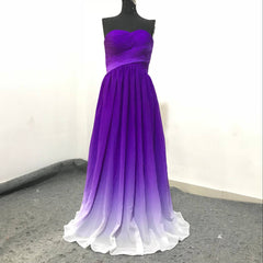 Beautiful Gradient Purple Sweetheart Bridesmaid Dress, Beautiful Formal Dress