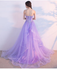 Charming Lilac Tulle Elegant Gown, Prom Gowns, Elegant Party Dresses