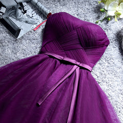 Cute Dark Purple Tulle Short Bridesmaid Dress, Tulle Party Dress, Shor Cutedressy Cute Dark Purple Tulle Short Bridesmaid Dress, Tulle Party Dress, Shor Cutedressy