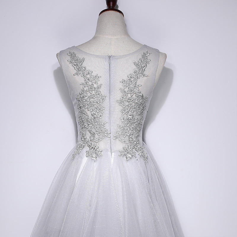 Cute Scoop Neck Tulle with Pearl Detailing Short/Mini Graduation Dress Cutedressy Cute Scoop Neck Tulle with Pearl Detailing Short/Mini Graduation Dress Cutedressy
