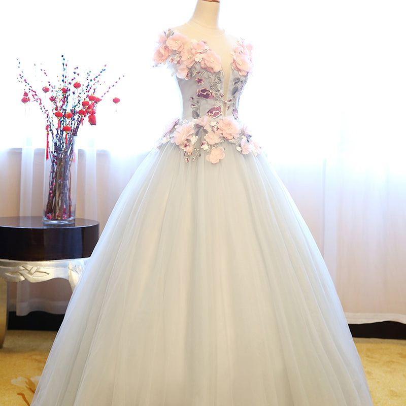 Charming Ball Sweet 16 Dress with Flower, Party Gowns