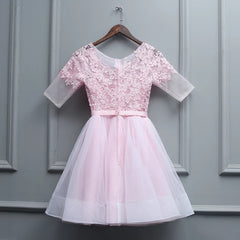 Lovely Pink Tulle Short Party Dress, Pink Homecoming Dress