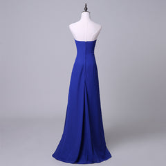 Royal Blue Sweetheart Bridesmaid Dress, Charming Simple Junior Prom Dress