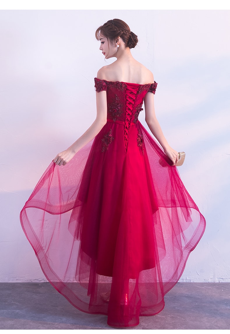 fashionable homecoming dresses Dressime Woman's Stylish Homecoming Dress A Line Off The Shoulder Bow Corset Satin Mini Cocktail Dress dressime