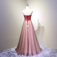 Beautiful Red and Pink Sweetheart A-line Junior Prom Dress, Prom Gown, Party Dress