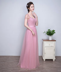 Beautiful Tulle Off Shoulder Bridesmaid Dress, Floor Length Party Gown , Prom Dresses