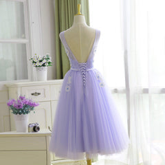 Beautiful Lavender Tulle Vintage Party Dresses, Homecoming Dresses