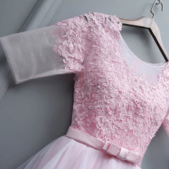 Lovely Pink Tulle Short Party Dress, Pink Homecoming Dress