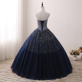 Blue Sequins Quinceanera Dresses, Gorgeous Formal Gowns, Prom Dress