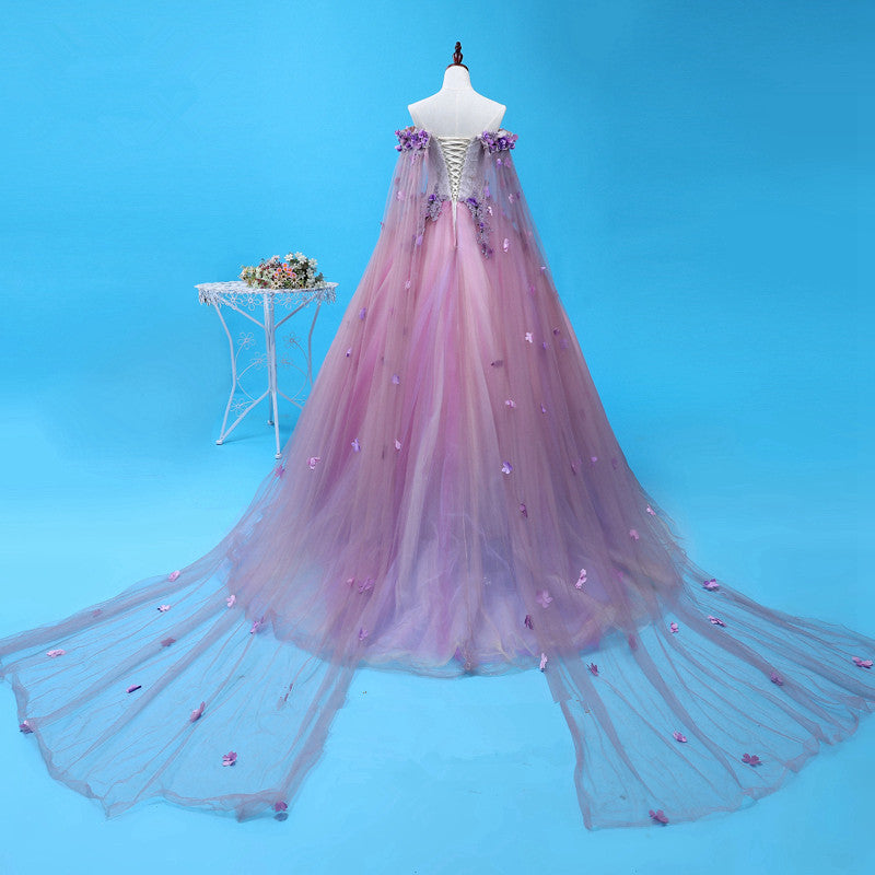 light purple sweet sixteen dresses Light Purple Tulle Quinceanera Dress, Long Ball Gown Sweet 16 Dress