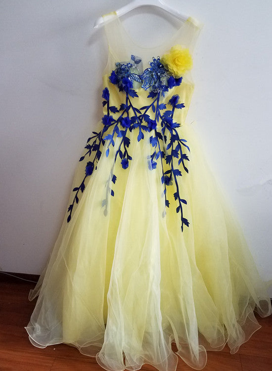 Cute Yellow Tulle Flower Girl Dress, Lovely New Flower Girl Dresses