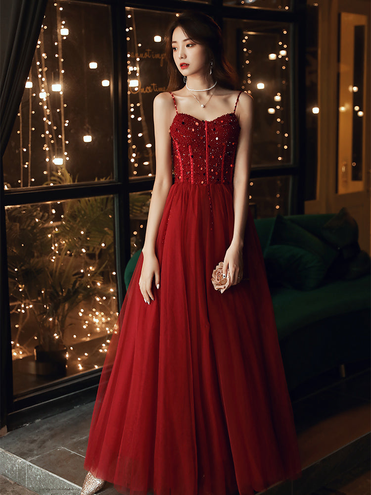 wine red prom dress Cross Back Burgundy Long Dresses, Backless Long Formal E jbydress Burgundy Built Wine Red Tulle With Beaded