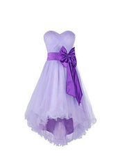 Lavender High Low Tulle Party Dress, Pretty Formal Dress, Lovely Homecoming Dresses 2018