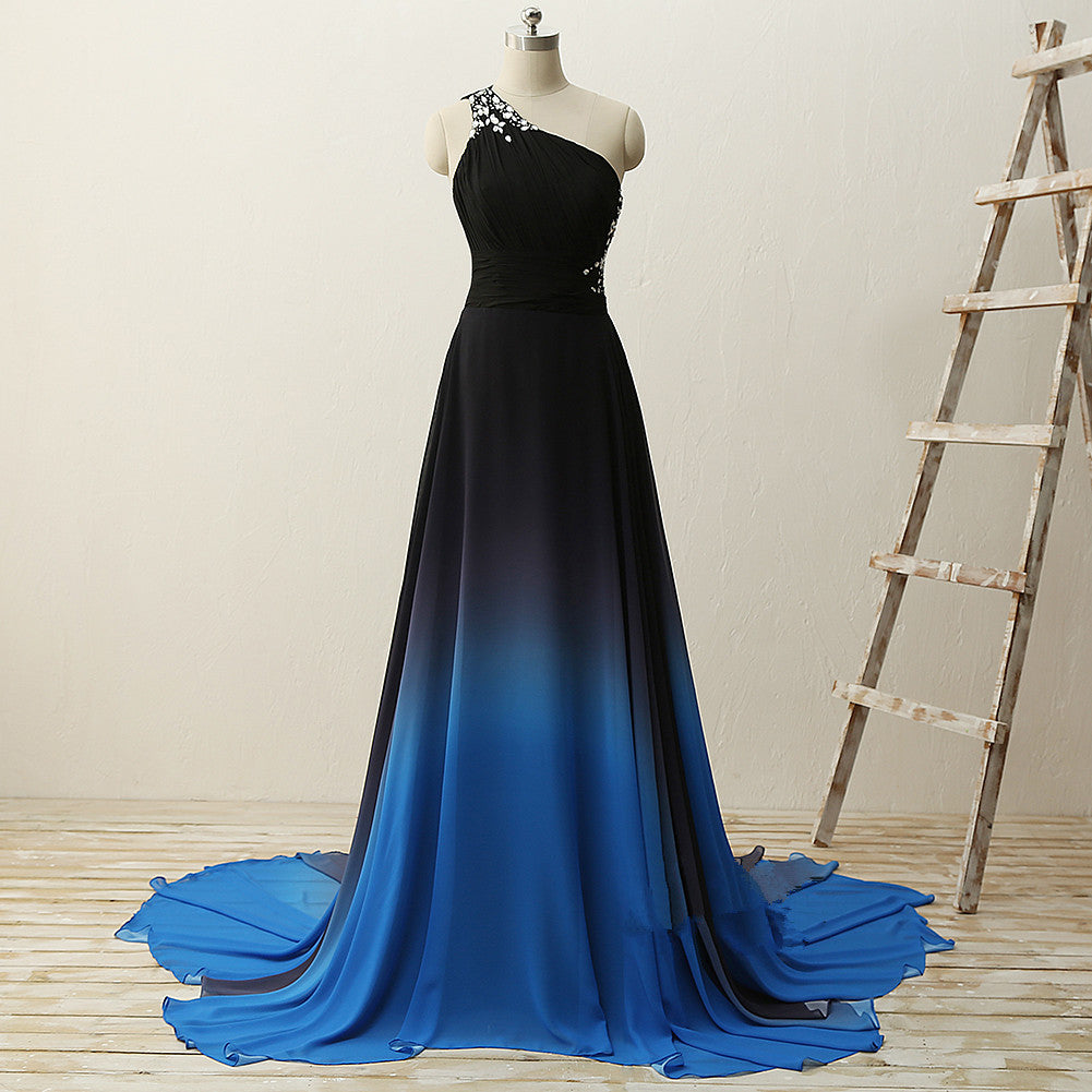 gradient chiffon prom dress Sweetheart Gradient Chiffon Prom Dresses Formal Dresses, US4 / As Picture